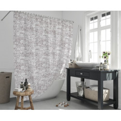 ΚΟΥΡΤΙΝΑ ΜΠΑΝΙΟΥ 180x200cm 100% POLYESTER THE WALL 1406 
