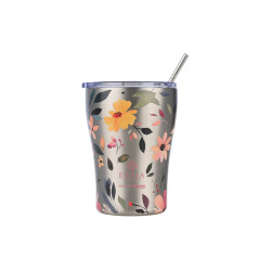COFFEE MUG StA 350ml SILVER BOTANIC