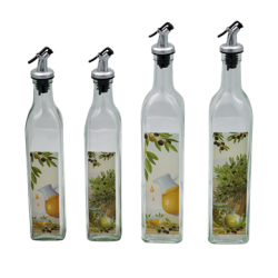 ΓΥΑΛΙΝΟ ΔΟΧΕΙΟ ΛΑΔΙΟΥ ΜΕ ΣΧΕΔΙΟ 750ML