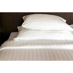 ΣΕΝΤΟΝΙ ΔΙΠΛΟ 240X270 ΡΙΓΑ STRIPE SATIN ΛΕΥΚΟ 100% (ΕΚΠ. -15% 8ΑΔΑ) ΚΕΝΤΙΑ 