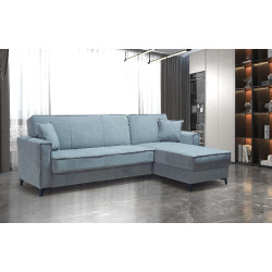 ΚΑΝΑΠΕΣ ΓΩΝΙΑ - ΚΡΕΒΑΤΙ ARIS ΓΚΡΙ ΑΝΑΣΤΡΕΨΙΜΟΣ 162Χ267ΕΚ.