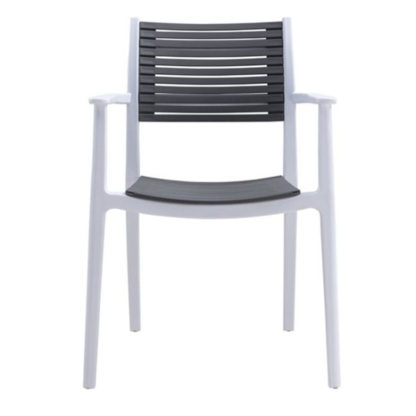 ΠΟΛΥΘΡΟΝΑ PP ΑΣΠΡΟ-ΓΚΡΙ AKRON 58X54X86CM