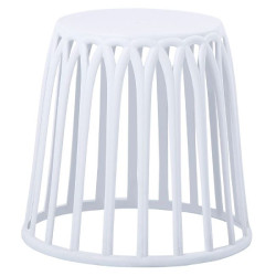ΣΚΑΜΠΟ SABA Στοιβαζόμενο, PP-UV Άσπρο Φ46cm H.44cm(Kάθισμα Φ33cm)