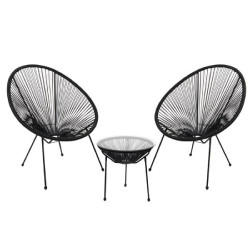 ΣΕΤ ΒΕΡΑΝΤΑΣ ΡΑΠΕΖΙ + 2 ΠΟΛΥΘΡΟΝΕΣ ΜΕΤΑΛΛΟ ΜΑΥΡΟ - RATTAN ΜΑΥΡΟ ΣΕΤ ΒΕΡΑΝΤΑΣ ΡΑΠΕΖΙ + 2 ΠΟΛΥΘΡΟΝΕΣ ΜΕΤΑΛΛΟ ΜΑΥΡΟ - RATTAN ΜΑΥΡΟ