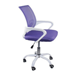 ΚΑΡΕΚΛΑ ΓΡΑΦΕΙΟΥ ΑΣΠΡΟ - MESH ΜΩΒ BF2101-SC 56X55X84-94CΜ