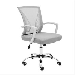 ΚΑΡΕΚΛΑ ΓΡΑΦΕΙΟ ΜΠΡΑΤΣΑ ΓΚΡΙ MESH BF2120-S