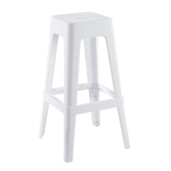 ΣΚΑΜΠΟ ΒΑΡ RELIX Στοιβαζόμενο PP Απόχρωση Άσπρο 42x42x76cm