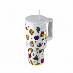 STRAW TUMBLER XL StA 900ml URBAN VIBES
