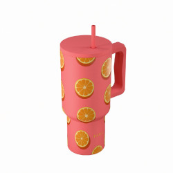 STRAW TUMBLER XL StA 900ml ORANGE POP