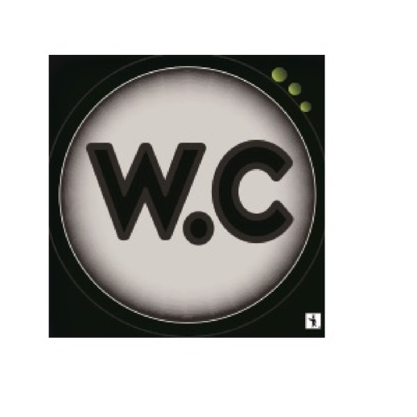 Σήμα ALU “WC σκίτσα” 9.5×9.5cm