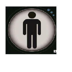 Σήμα ALU “Σκίτσο ανδρικό” 9.5×9.5cm