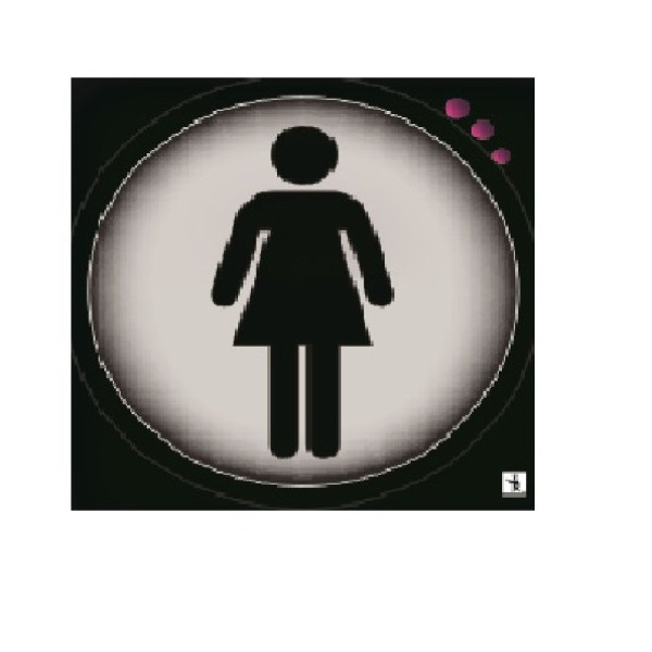 Σήμα ALU “Σκίτσο γυναικείο”9.5×9.5cm