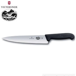 ΜΑΧΑΙΡΙ CHEF ΟΔΟΝΤΩΤΟ ΜΑΥΡΗ ΛΑΒΗ 22εκ.VICTORINOX FIBROX