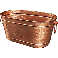 ΣΑΜΠΑΝΙΕΡΑ ΜΕΤΑΛΛΙΚΗ ΜΕ ΧΕΡΑΚΙΑ & ΠΟΔΑΡΙΚΑ copper 56cm