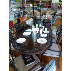 ΣΕΤ ΤΡΑΠΕΖΙΑ 7ΤΕΜ. 180Χ105 & ΚΑΡΕΚΛΑ ΑΛΟΥΜΙΝΙΟΥ ΜΠΡΟΝΖΕ ΠΡΟΣΦΟΡΑ ΣΕΤ ΤΡΑΠΕΖΙΑ 7ΤΕΜ. 180Χ105 & ΚΑΡΕΚΛΑ ΑΛΟΥΜΙΝΙΟΥ ΜΠΡΟΝΖΕ ΠΡΟΣΦΟΡΑ