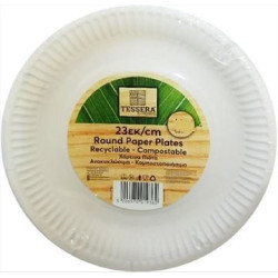 ΠΙΑΤΑ ΣΤΡΟΓΓΥΛΑ 23CM TESSERA BIO ΖΑΧ-ΑΜΟ 10ΤΕΜ (ΕΚΠΤ-15% 24ΑΔΑ)