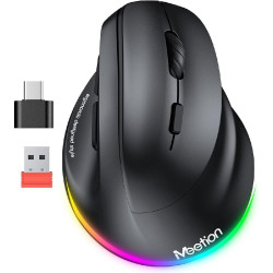 ΠΟΝΤΙΚΙ ΜΑΥΡΟ MEETION MT-BTM010R ΑΣΥΡΜΑΤΟ ΕΡΓΟΝΟΜΙΚΟ BLUETOOTH