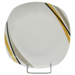 ΣΕΡΒΙΤΣΙΟ ΠΙΑΤΩΝ 20ΤΜΧ ΠΟΡΣΕΛΑΝΙΝΟ ΤΕΤΡΑΓΩΝΟΜΕ ΣΧΕΔΙΟ ΓΚΡΙ ΜΑΥΡΕΣ