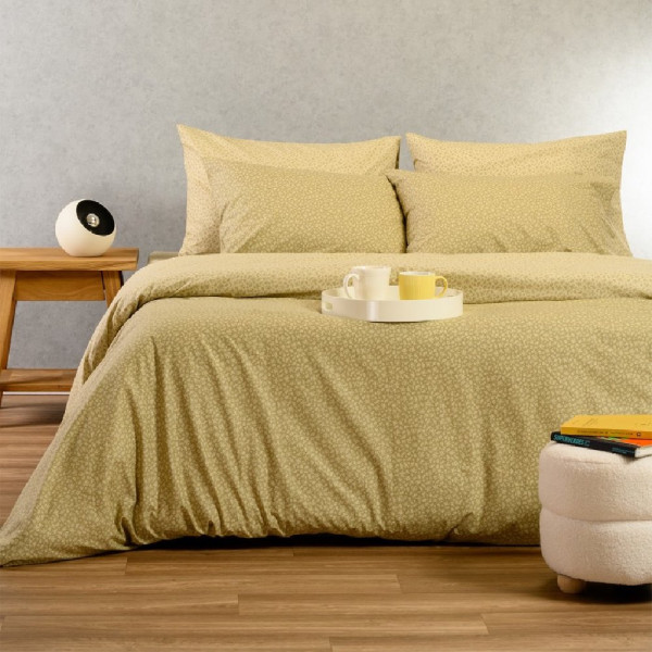 ΣΕΤ ΣΕΝΤΟΝΙΑ ΥΠΕΡΔΙΠΛΑ (235X270) SAMUELE OLIVE/BEIGE ULTRA LINE