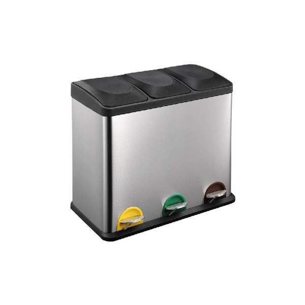ΚΑΔΟΣ ΑΝΑΚΥΚΛΩΣΗΣ ΤΡΙΠΛΟΣ INOX 55X40Υ