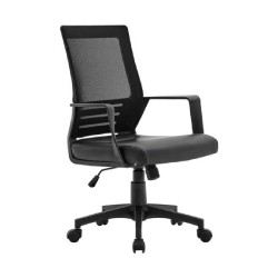 ΚΑΡΕΚΛΑ ΓΡΑΦΕΙΟΥ FL19-3Α ΜΑΥΡΟ ΧΡΩΜΑ 60x63x95/105εκ