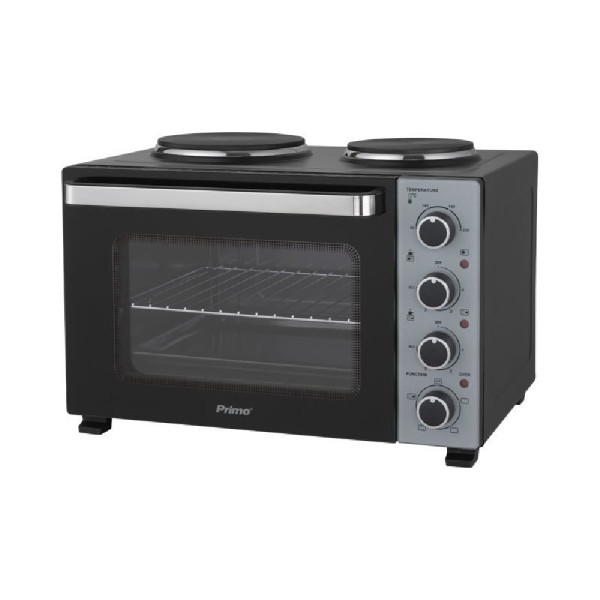 ΦΟΥΡΝΑΚΙ ΜΕ 2 ΕΣΤΙΕΣ PREO-40589 PRIMO 35L 3000W ΜΑΥΡΟ