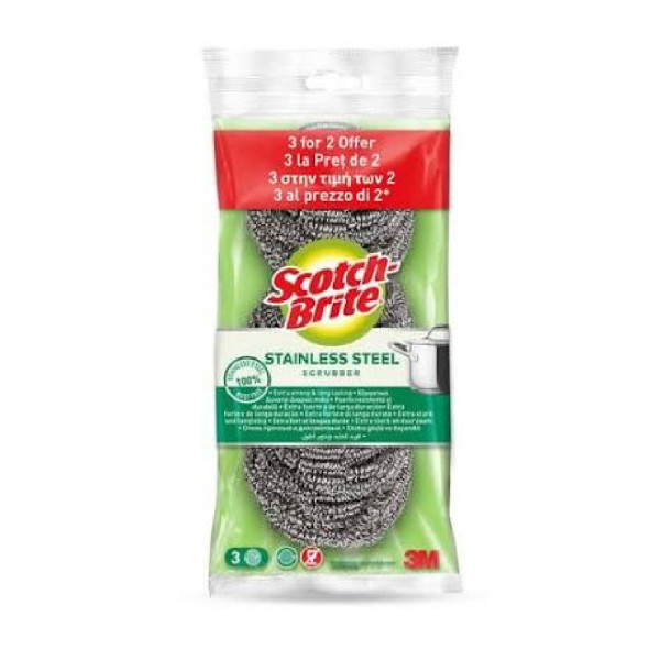 ΣΥΡΜΑΤΑΚΙ ΑΝΟΞΕΙΔΩΤΟ ΚΟΥΖΙΝΑΣ scotch brite 3ΤΜΧ