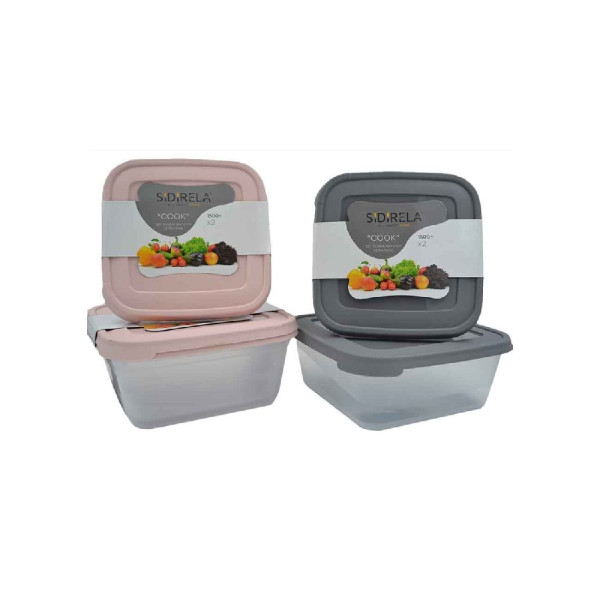 ΔΟΧΕΙΟ ΤΡΟΦΙΜΩΝ ΣΕΤ 2ΤΕΜ.COOK 2500ML