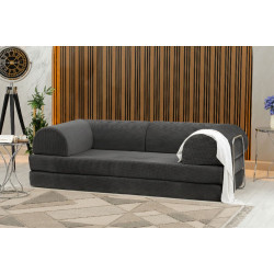 ΚΑΝΑΠΕΣ ΚΡΕΒΑΤΙ(PUFFY) ΔΙΘΕΣΙΟΣ ΠΟΛΥΜΟΡΦΙΚΟΣ ΧΡΩΜΑ ΓΚΡΙ & ΜΠΕΖ 200*100*75ΕΚ.