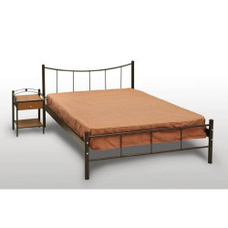 ΚΡΕΒΑΤΙ ΜΕΤΑΛΛΙΚΟ 150Χ200 ΧΑΜΟΓΕΛΟ ΜΕ ΤΑΒΛΕΣ ΛΕΥΚΟ