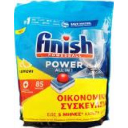 ΤΑΜΠΛΕΤΕΣ FINISH POWERBALL 85ΤΕΜ. ALL IN ONE ΛΕΜΟΝΙ