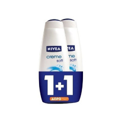 ΑΦΡΟΛΟΥΤΡΟ NIVEA Creme Soft 750ml 1+1 ΔΩΡΟ ΑΦΡΟΛΟΥΤΡΟ NIVEA Creme Soft 750ml 1+1 ΔΩΡΟ