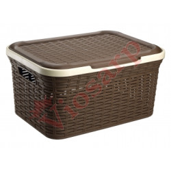 ΚΑΛΑΘΙ ΡΟΥΧΩΝ RATTAN ΟΡΘΟΓΩΝΙΟ ΜΕ ΚΑΠΑΚΙ Μ-068 27ΛΤ