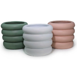 ΓΛΑΣΤΡΑ ΚΕΡΑΜΙΚΗ ΜΕ ΠΙΑΤΟ ΣΧΕΔΙΟ MODERN ROUND 17x17x16cm