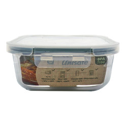 ΦΑΓΗΤΟΔΟΧΕΙΟ ΤΕΤΡΑΓΩΝΟ ΓΥΑΛΙΝΟ ΜΕ ΚΑΠΑΚΙ 800ML