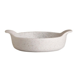 ΣΑΓΑΝΑΚΙ ΣΤΡΟΓΓΥΛΟ 19x15 CM WHITE DUNE ΜΕ ΧΕΡΟΥΛΙΑ PRESTIGE