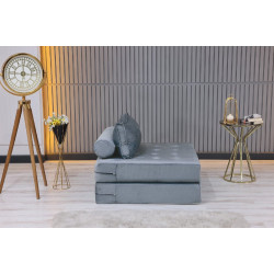 ΠΟΛΥΘΡΟΝΑ - ΚΡΕΒΑΤΙ CAPE ΓΚΡΙ 1.00x1.00 Κρεβάτι 1.00x2.00 cm ROLL PACK