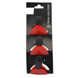 ΜΑΓΝΗΤΙΚΑ ΚΛΙΠ ΚΟΚΚΙΝO-ΜΑΥΡΟ ΣΕΤ 3ΤΕΜ.