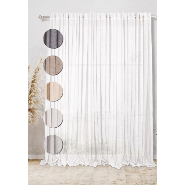 ΚΟΥΡΤΙΝΑ ΕΤΟΙΜΗ 140Χ260 ELXI SAND 100%POL