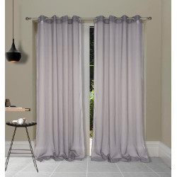 ΚΟΥΡΤΙΝΑ ΕΤΟΙΜΗ ΟΡΓΑΝΤΖΑ 140Χ260 ELSA ΓΚΡΙ 100%POL