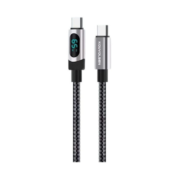 Καλώδιο φόρτισης & data με ψηφιακή οθόνη - USB Type-C σε Type-C Charge - X163 - 65W - 9