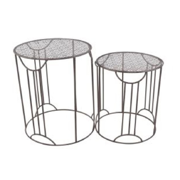 ΤΡΑΠΕΖΑΚΙΑ ΚΑΦΕ ΑΝΤΙΚΕ ΣΕΤ 2 ΣΤΡ. ΜΕΤΑΛΙΚΑ (48x57 - 42x48)