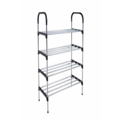 ΠΑΠΟΥΤΣΟΘΗΚΗ-ΡΑΦΙΕΡΑ 4ΠΛΗ ΜΑΥΡΗ ΜΕΤΑΛ. (57X26X83)