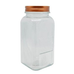 ΓΥΑΛΙΝΟ ΒΑΖΟ ΚΟΥΖΙΝΑΣ ΜΕ ΜΕΤΑΛ. ΚΑΠΑΚΙ 1500ml (10x10x21)