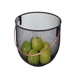 ΦΡΟΥΤΙΕΡΑ-ΚΑΛΑΘΙ ΜΕΤΑΛΙΚΗ ΜΑΥΡΗ ΧΑΛΚΙΝΗ 820481 (30X19)