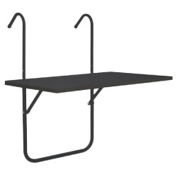 ΤΡΑΠΕΖΙ ΜΠΑΛΚΟΝΙΟΥ ΚΡΕΜΑΣΤΟ ΣΕ ΜΑΥΡΟ ΧΡΩΜΑ 60x40x74εκ.