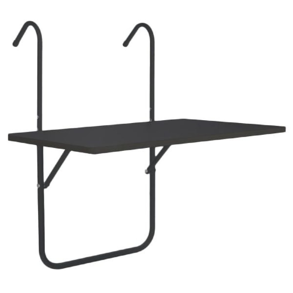 ΤΡΑΠΕΖΙ ΜΠΑΛΚΟΝΙΟΥ ΚΡΕΜΑΣΤΟ ΣΕ ΜΑΥΡΟ ΧΡΩΜΑ 60x40x74εκ.