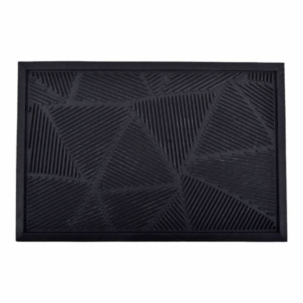 ΠΟΔΟΜΑΚΤΡΟ ΑΠΟ ΜΑΥΡΟ ΚΑΟΥΤΣΟΥΚ ΜΕ ΓΡΑΜΜΕΣ 40x60εκ.