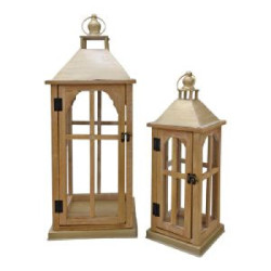 ΦΑΝΑΡΙΑ ΣΕΤ 2 ΞΥΛΟ ΜΕΤΑΛΟ (24x24x62,5 - 16x16x45)