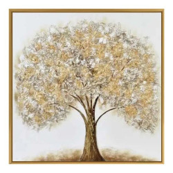 ΚΑΔΡΟ ΚΑΜΒΑΣ ΕΛΑΙΟΓΡΑΦΙΑ ΜΕ ΧΡΥΣΗ ΚΟΡΝΙΖΑ 80x80